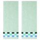 thumbnail image 1 of Toallas de Mano REGALWOVEN para Baño Algodón Patrón a Rayas Absorbente Suave Decorativo Toallas de Manos y Cara Verde Claro 2 Piezas, 1 of 5