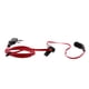 thumbnail image 1 of auricular de cable plano de micrófono para audífono walkie talkie radio rojo, 1 of 3