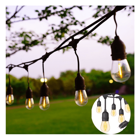Genérico - Guirnalda Luces Solar Cable 10M +10 Led Ampolletas