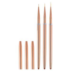 Ioensy - 3X Nail Art Liner Brushes Nail Art Dotting Drawing Pen Gel Uv Pintura