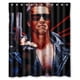 thumbnail image 1 of Cortina de ducha Terminator, juego de cortinas de baño con ganchos, tamaño 60 x 72 pulgadas, 1 of 3