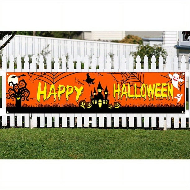 1pc Spooky Halloween Party Banner - Perfect for Courtyard Decorations and Themed Celebrations