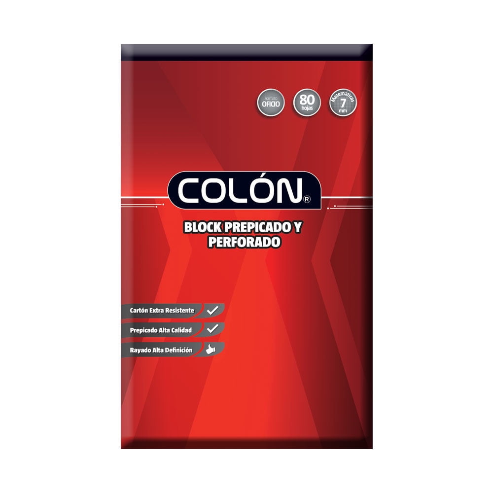 Colon - Block Oficio Matemática 80 Hojas