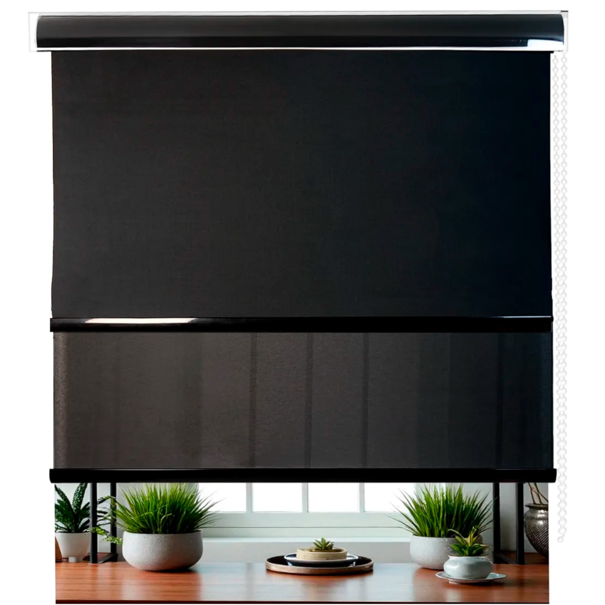 Cortina Roller Blackout Doble Visillo Cenefa Beiti 200x200