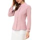 thumbnail image 4 of INSPIRE CHIC Blusa de Mujer con Cuello Peter Pan Casual de Negocios de Manga Larga Camisa de Botones para el Trabajo XS Rosa, 4 of 4