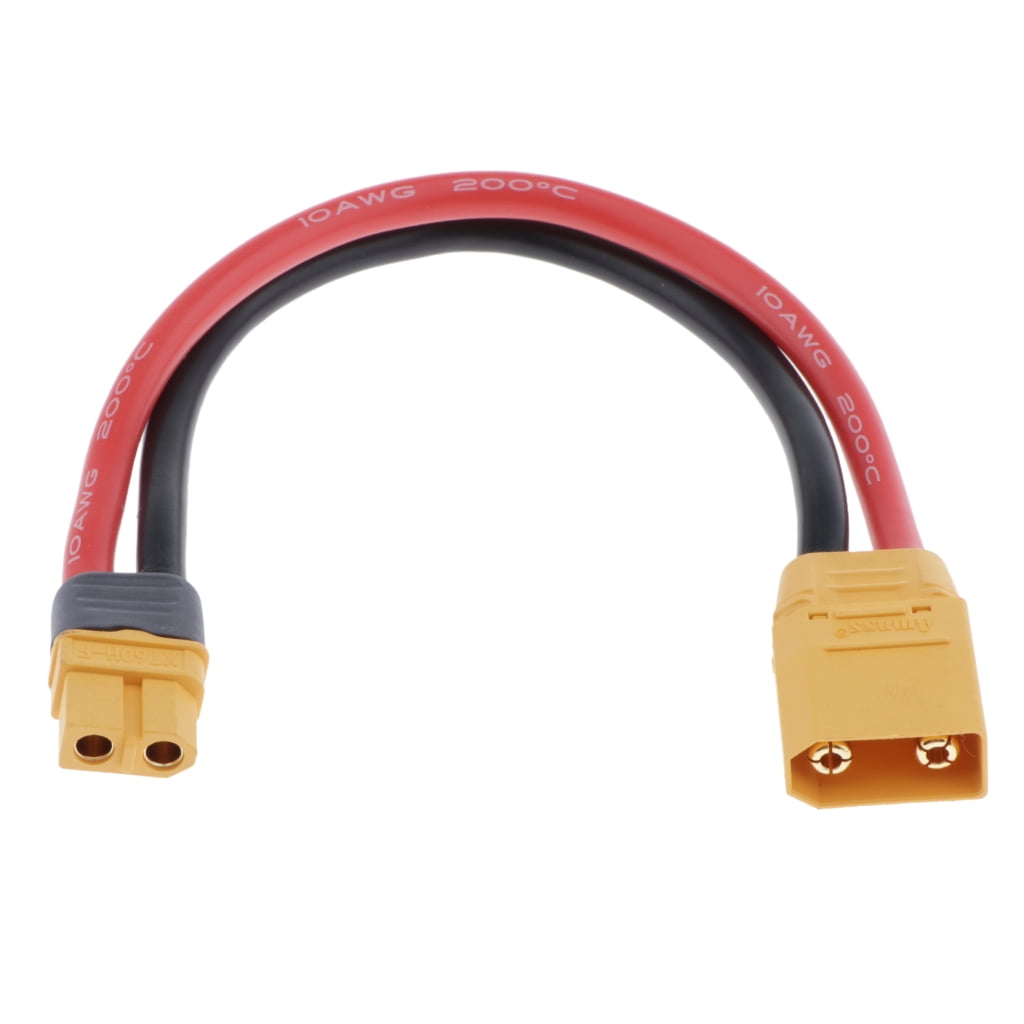 Adaptador XT90 Hembra A XT60 Hembra 12 AWG – Conector De 2 Pines Con Cables De 10 Cm Para Drones RC Y Cargadores