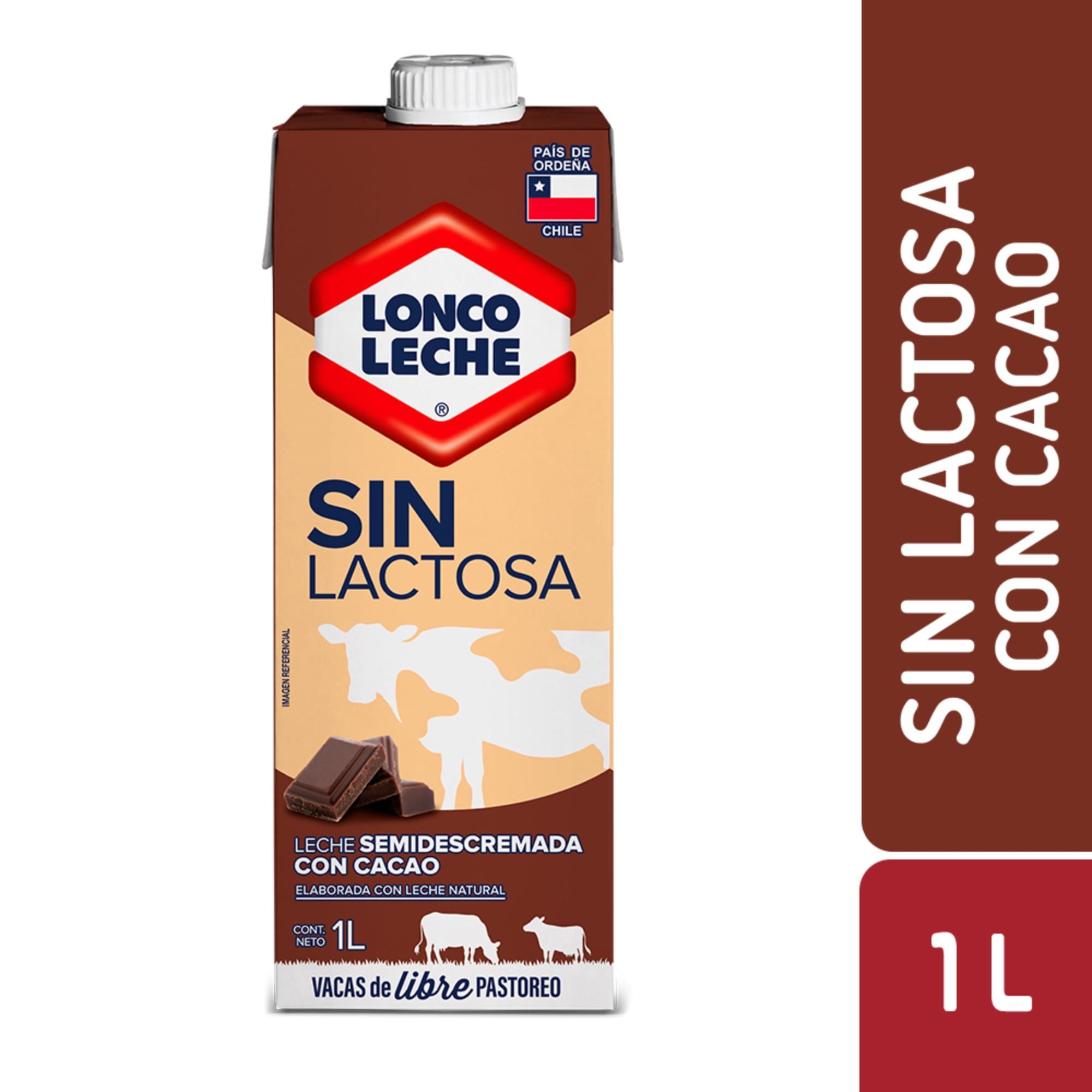 Leche Semidescremada Sin Lactosa Chocolate Caja 1 L Loncoleche