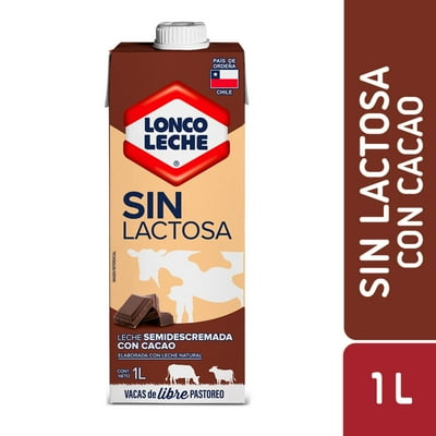 Leche Semidescremada Sin Lactosa Chocolate Caja 1 L Loncoleche