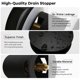 thumbnail image 5 of Tapón de desagüe de bañera independiente FerDy, desplegable, negro mate, 5 of 8