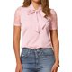 thumbnail image 2 of INSPIRE CHIC Blusa de Mujer para Regreso a Clases con Lazo en el Cuello, Cuello en V, Cuello Alto, Manga Corta de Malla, Talla XL, Rosa Claro, 2 of 6