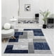 thumbnail image 1 of Alfombra L'Baiet Verena, geométrica, azul y gris, 60 cm x 180 cm, 1 of 6