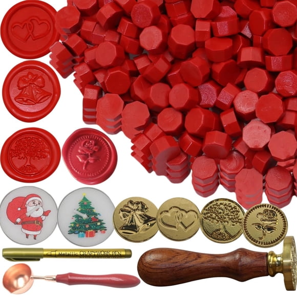 Juego de sellos de cera Atopbb de 200 piezas con accesorios