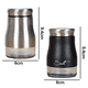 thumbnail image 2 of Salero y pimentero de acero inoxidable con fondo de cristal, accesorios de cocina modernos, 2 of 5