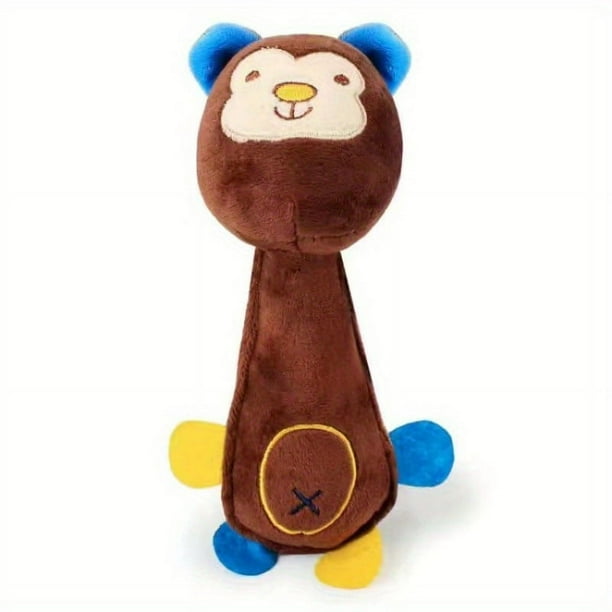Dog Squeaky Toy Monkey Pig Shaped Dog Squeaky Toy Plush Dog Toy Dog Teeth Cleaning Toys