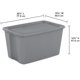 thumbnail image 3 of Contenedor Sterilite 30 gal Gris Apilable con Tapa, 3 of 3