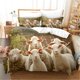thumbnail image 1 of v2490 Bed Sheets Printed Sheep Duvet Cover with Pillow Cover Bedding Set Single Double Twin Full Queen King Size Animal Bed Set Bedroom Decor 3-Piece Bedding Set (1 Duvet Cover + 2 Pillow Shams) Bed S, 1 of 5