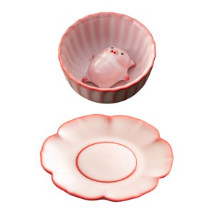 Bothyi - Juego De Taza Y Platillo De Té De Cerámica, Vajilla Tradicional De Kungfu, Adorno Para Taza De Té