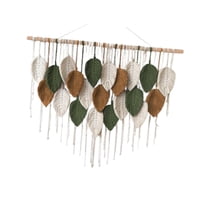 Bothyi - Gran Macrame Wall Hanging Craft Tassel Macrame Para Nursery Dorm Living Room 15 Hojas Estilo B