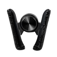Magideal - Soporte De Teléfono Para Automóvil, Soporte Para Teléfono Inteligente, Accesorios Para El Interior Del Automóvil, Soporte De Montaje De Salida De Aire , Negro