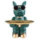 thumbnail image 1 of Escultura De Perro Nórdico Estatua Baratijas Para Sala De Estar Pasillo Decoración Del Hogar Verde, 1 of 5