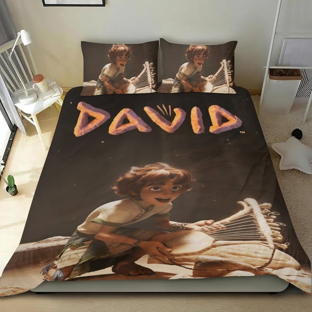 David Conjunto de sábanas temático, trío de piezas, cómodo y amigable con la piel, diseño único, regalo de decoración para el hogar para familiares, amigos y fans,173cm *218cm