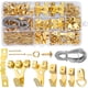 thumbnail image 1 of Gancho para marco de fotos, kit de 250 piezas para colgar cuadros, con tornillos, clavos, anilla en D y ojo de tornillo, ganchos dentados, cable de acero, ganchos para marco de fotos, 1 of 5