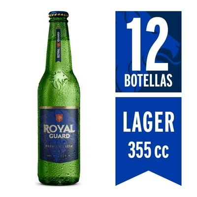 Cerveza Premium Lager 5° Pack 12 Botella 355 Ml Royal Guard