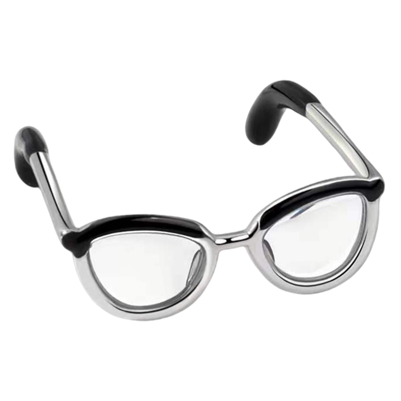 Ioensy - Mini Anillo De Gafas De Moda, Joyería De Anillo Abierto Para Regalo De Festival Mujeres Hombres