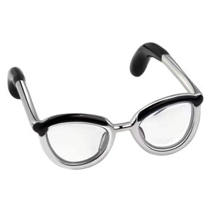 Ioensy - Mini Anillo De Gafas De Moda, Joyería De Anillo Abierto Para Regalo De Festival Mujeres Hombres