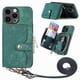 thumbnail image 1 of Funda Tipo Cartera con Correa Cruzada para iPhone 14 Pro Max Protección Contra Golpes Verde, 1 of 5