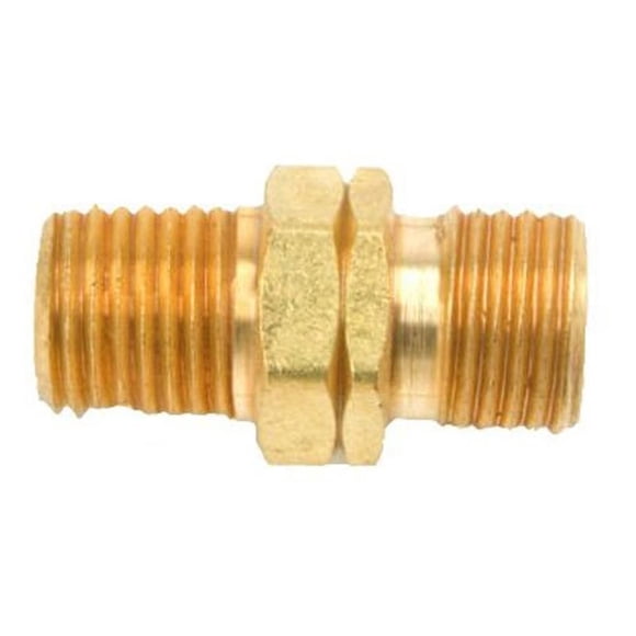 Racor roscado para tubos de latón Mr. Heater de 1/4 x 9/16 pulgadas