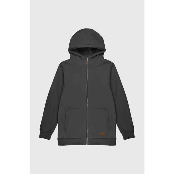 Polerón Zipper Classic Gris Oscuro Hombre Falcone