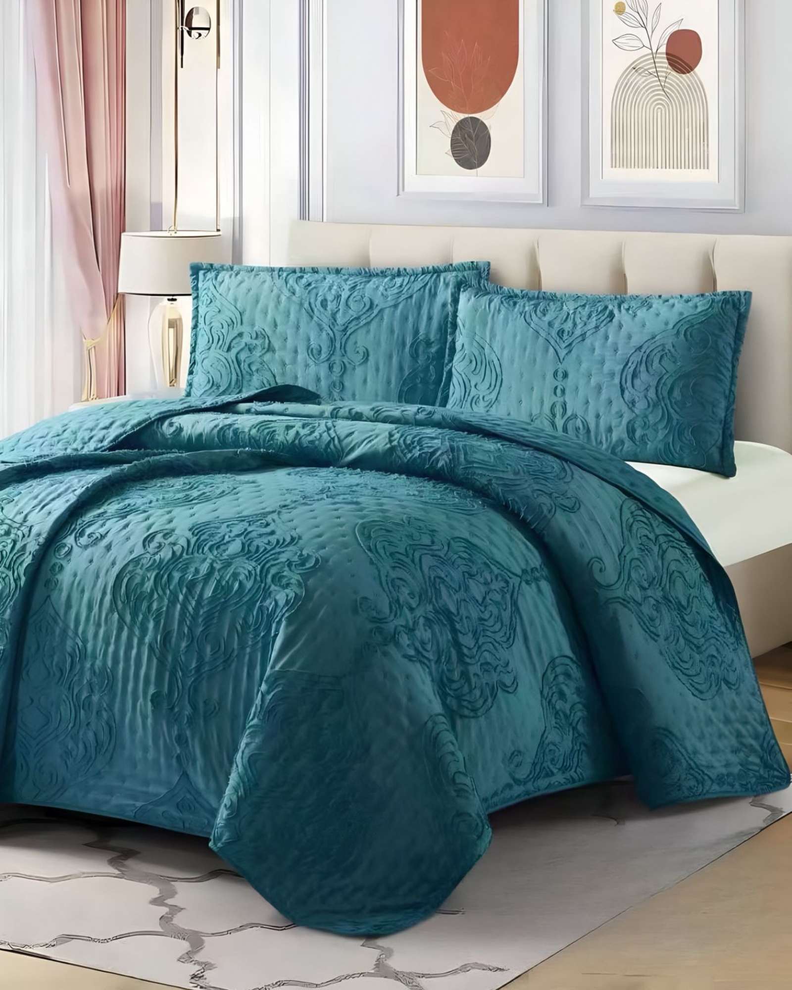 Meipulis - Cobertor Colcha Quilt Tufting De Lujo Suave King