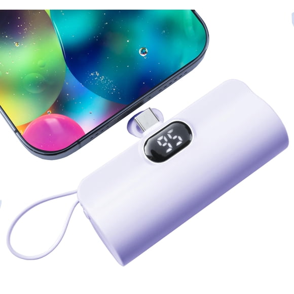 Power Bank CooLuzer Mini 5500mAh Doble USB-C Morado