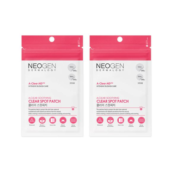 Parches hidrocoloides NEOGEN A-CLEAR para aliviar el acné (paquete de 2)