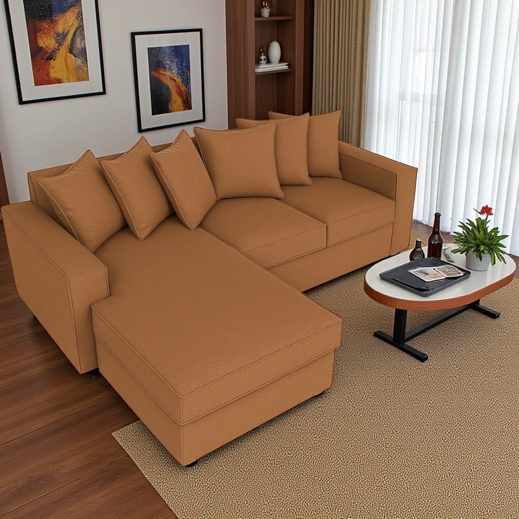 Sitial Home - Seccional Libre Disposicion Baco Cafe Con Resortes Full Comfort Plus