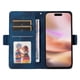thumbnail image 5 of Carcasa FOXDOCK iPhone 16 Plus de cuero PU, diseño acolchado clásico, protección contra caídas y rayones, 5 of 5