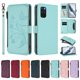 thumbnail image 3 of Funda Cartera Mariposa para [Samsung Galaxy S20 Plus] con Soporte y Cremallera Verde menta, 3 of 6