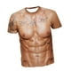 thumbnail image 2 of Moda 3D Músculo Impreso Hombres Manga Corta Cuerpo Impresión Con Tatuaje Camiseta M, 2 of 3