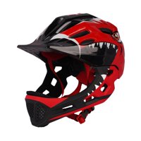 Magideal - Casco De Bicicleta Para Niños Casco De Bicicleta Para Niños Casco De Cara Completa Casco De Bicicleta De Montaña Transpirable De Moda Para Actividades Rojo