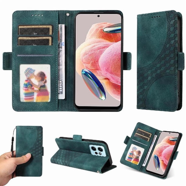 Carcasa FOXDOCK Xiaomi Redmi Note 12 4G de cuero PU, diseño acolchado clásico, protección contra caídas y rayones