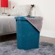 thumbnail image 2 of Cesto de ropa Mind Reader 50 L azul – juego de 2, estilo mimbre, 2 of 7