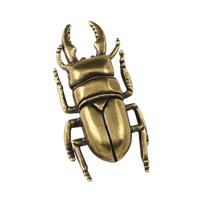 Bothyi - Figuras De Animales De Adorno De Estatuilla De Escarabajo De Latón Para Estantería De Oficina De Festival