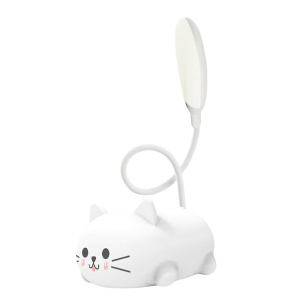Lámpara de escritorio para oficina, hogar, LED, para niños, carga inalámbrica, para estudiantes, protección ocular, recargable por USB, juguete de dibujos animados, regalo, dormitorio, pequeña, de mes
