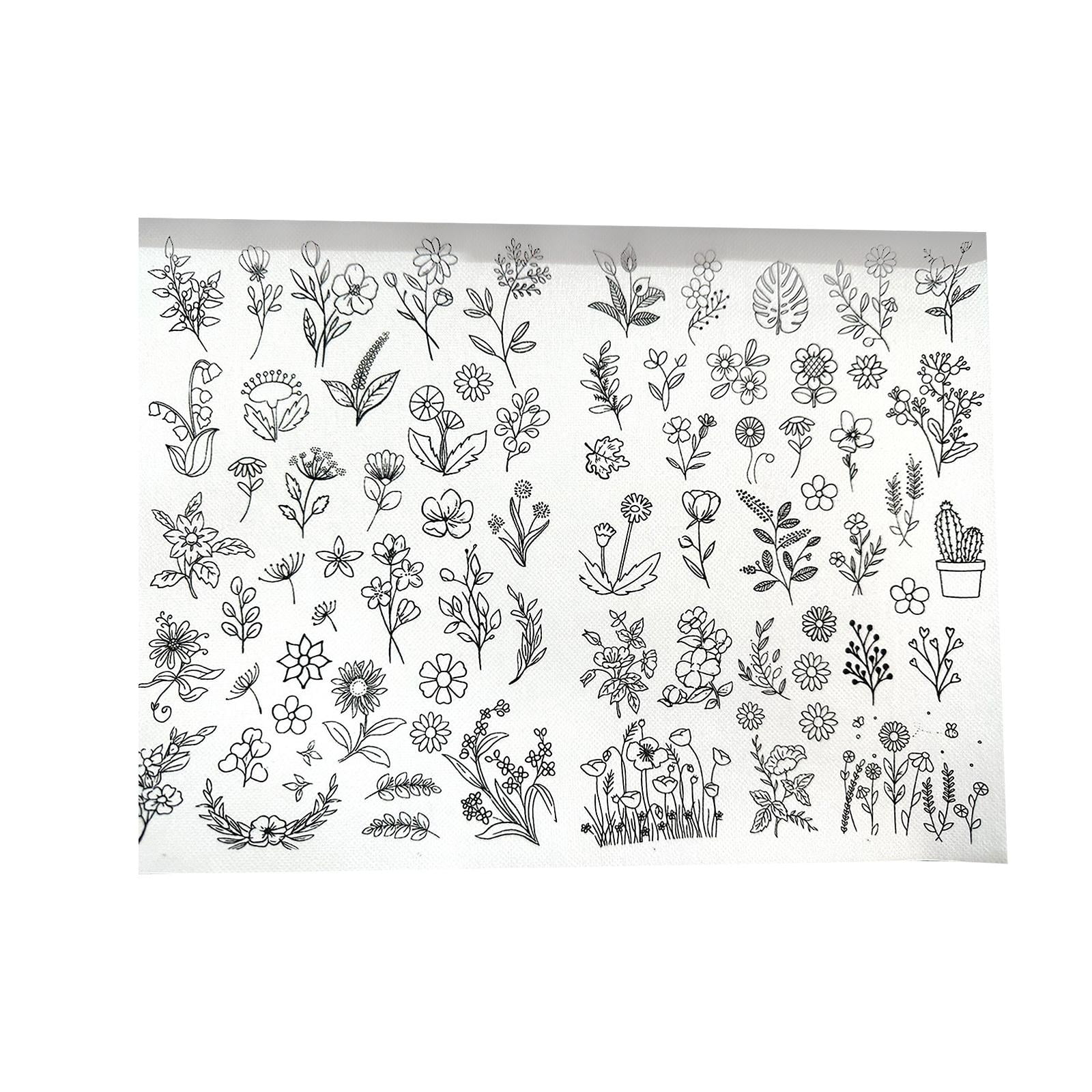 Magideal - Estabilizador Soluble En Agua, Estabilizador De Telas, Manualidades, Estampado Floral, Costura A Mano, Estabilizador Para Manteles, Toallas, Gorros, B Patrón Pequeño