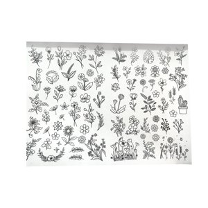 Magideal - Estabilizador Soluble En Agua, Estabilizador De Telas, Manualidades, Estampado Floral, Costura A Mano, Estabilizador Para Manteles, Toallas, Gorros, B Patrón Pequeño