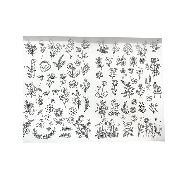 Estabilizador Soluble en Agua, Estabilizador de Telas, Manualidades, Estampado Floral, Costura a Mano, Estabilizador para Manteles, Toallas, Gorros, B Patrón pequeño