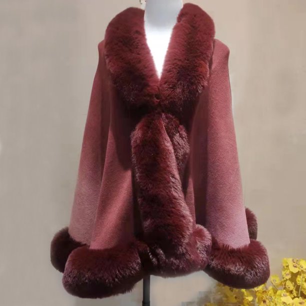 25.60"X64.96" Imitation Rabbit Fur Shawl Scarf Collar Imitation Cashmere Cloak Winter Cold And Warm Shawl Wrap