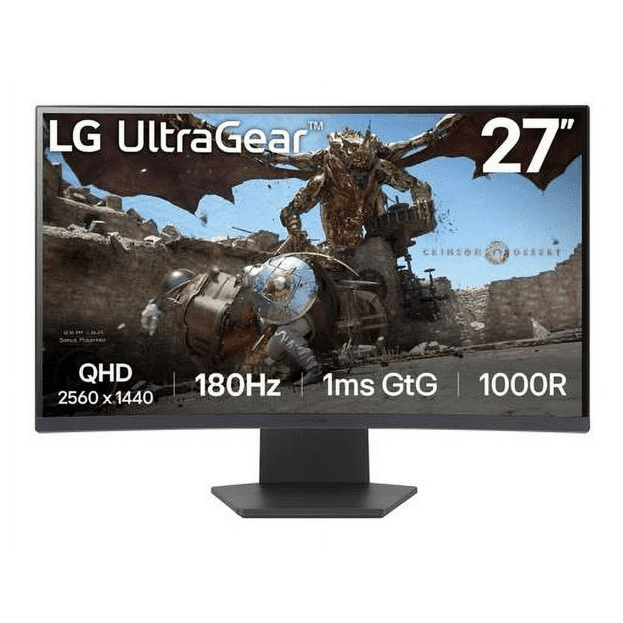 Monitor Gamer Curvo Lg Ultragear 27gs60qc-b 27" Qhd Va, 180hz, 1ms, Amd Freesync Premium, Hdr 10