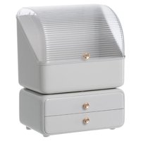 Magideal - Organizador De Maquillaje, Vitrinas De Cosméticos, Organizador De Lápiz Labial, Estuche De Almacenamiento De Cosméticos A Prueba De Polvo Para , Cajón Flip Blanco